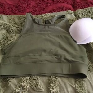 Khaki Sports Bra for Women